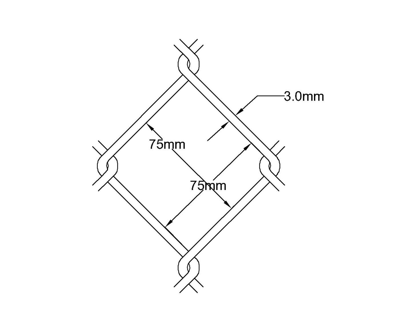 6ft Galvanized Chain Link Fence - 100 GSM