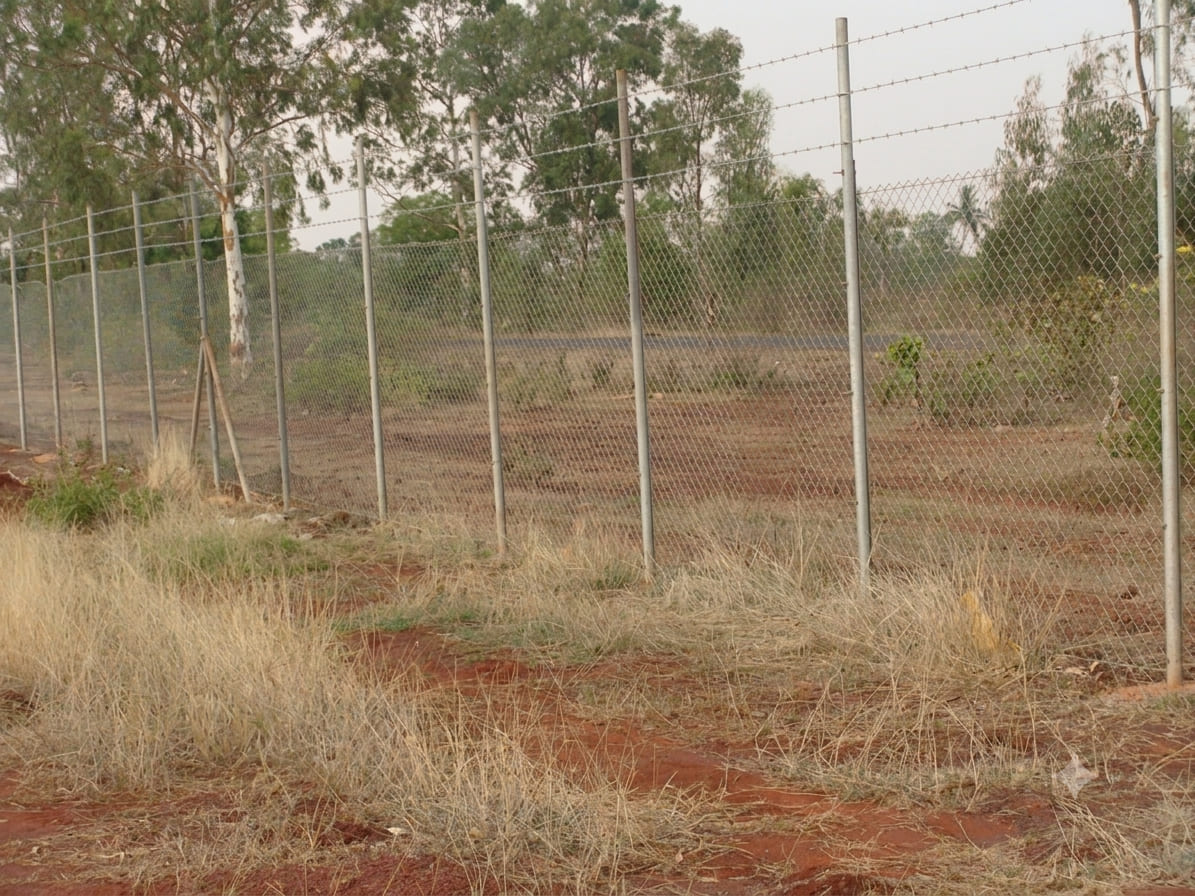 Galvanized chain link fence