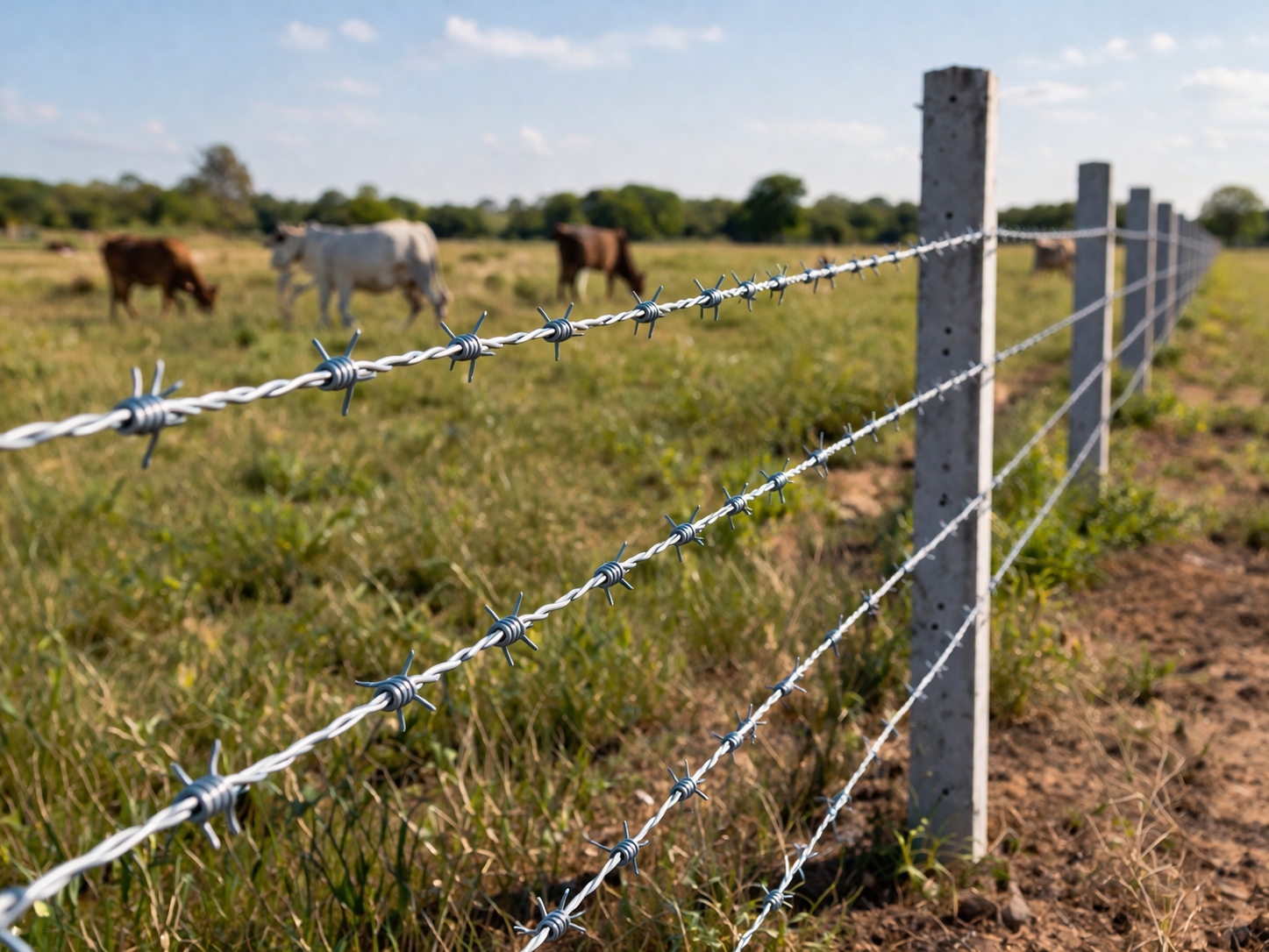275 GSM Galvanized Barbed Wire for High-Security Boundary Fencing and Perimeter Protection