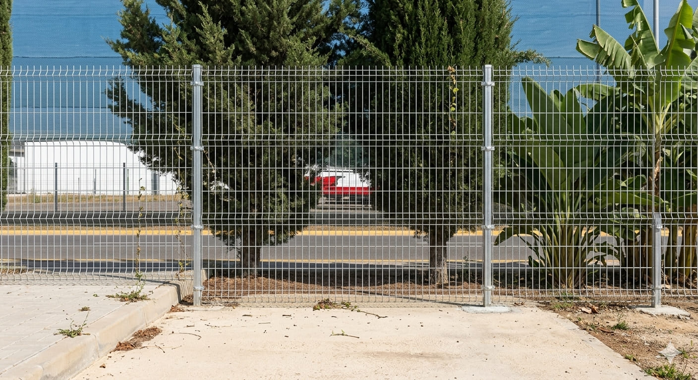 6 feet welded mesh fence with galvanized steel posts